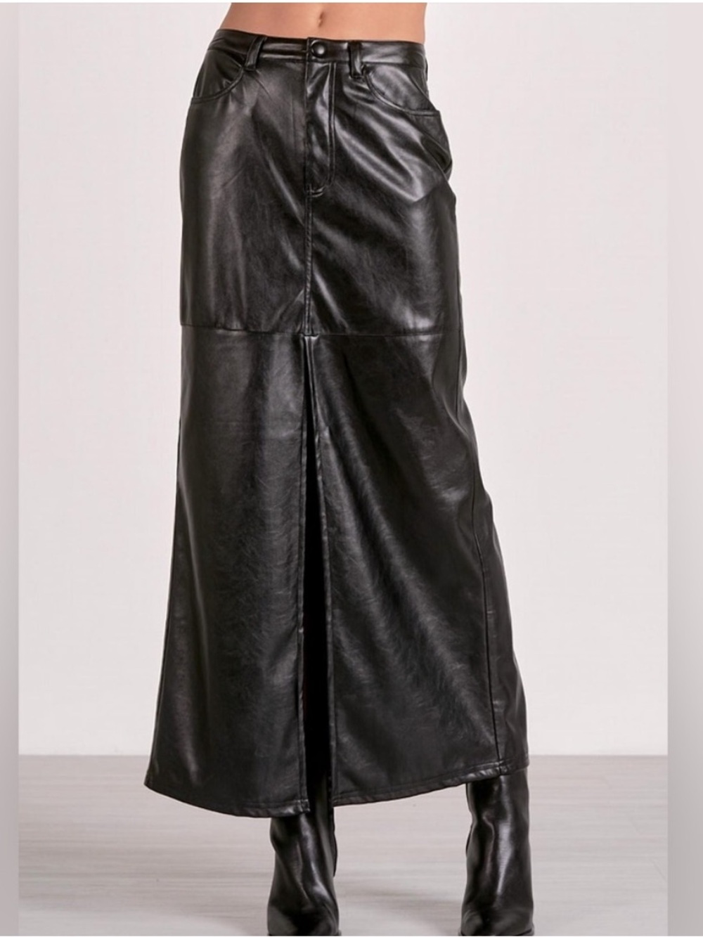 Elan - Women's Faux Leather
Maxi Skirt XS New